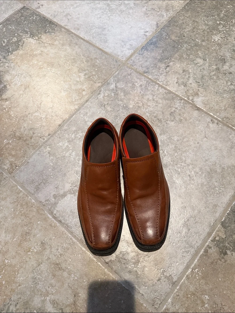 Rockport Men's Brown Leather Slip-On Loafers